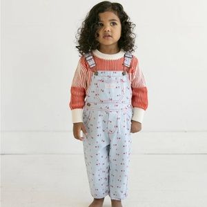 Fin & Vince red/white cotton ribbed sweater